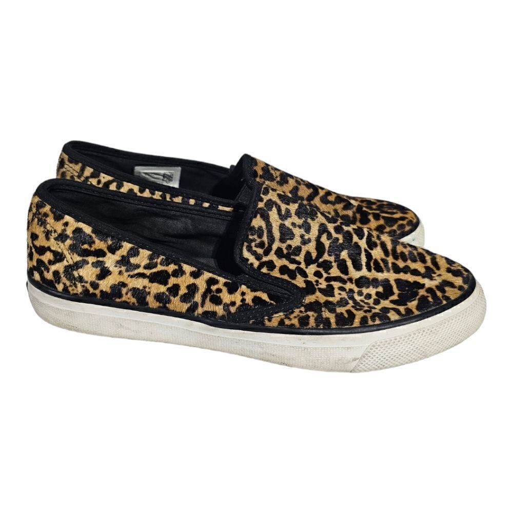 SPERRY "Seaside"‎ Leopard Slip On Sneaker - Size 9 1/2